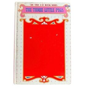 Vintage The Three Little Pigs My Tiny 3-D Book Series Hardcover Book